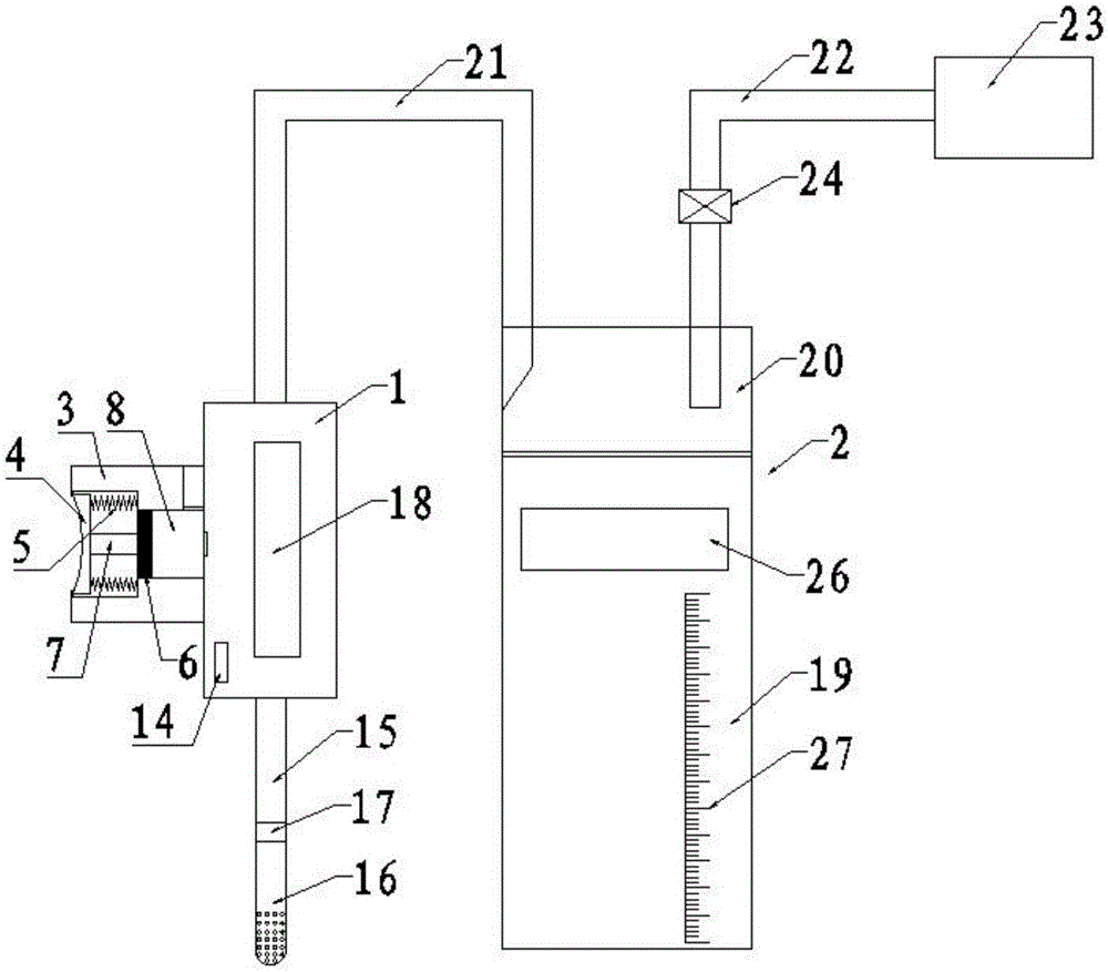 Negative-pressure drainage device for cardiovascular medicine