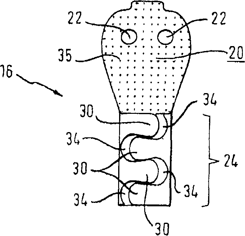 Rope cable joint for safety belt connector and component containing the rope cable joint and the rope cable