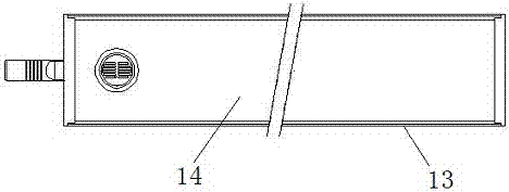 Square plate type air radiation device and installation mode