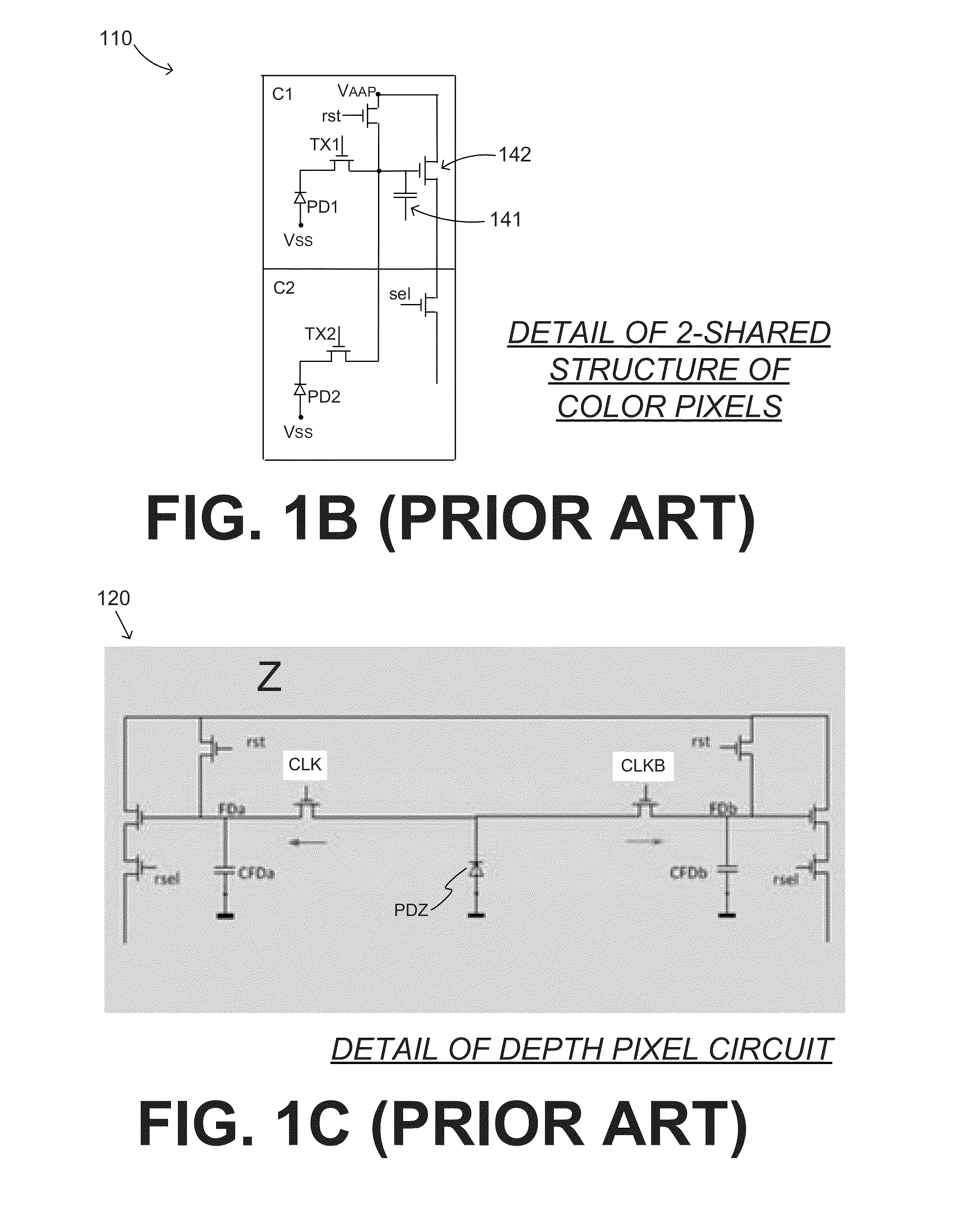 Rgbz pixel arrays, imaging devices, controllers & methods