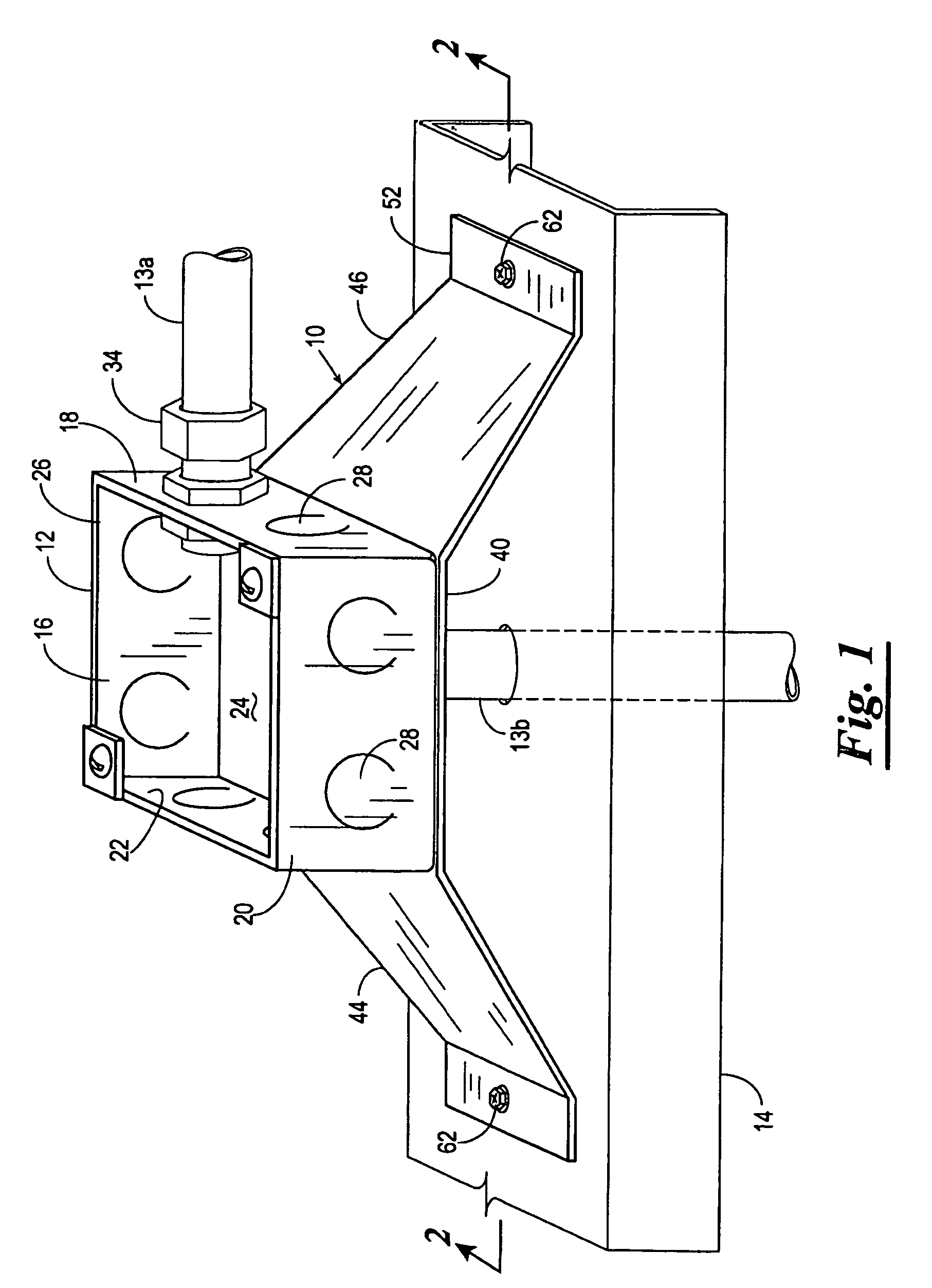 Support bracket for electrical junction box