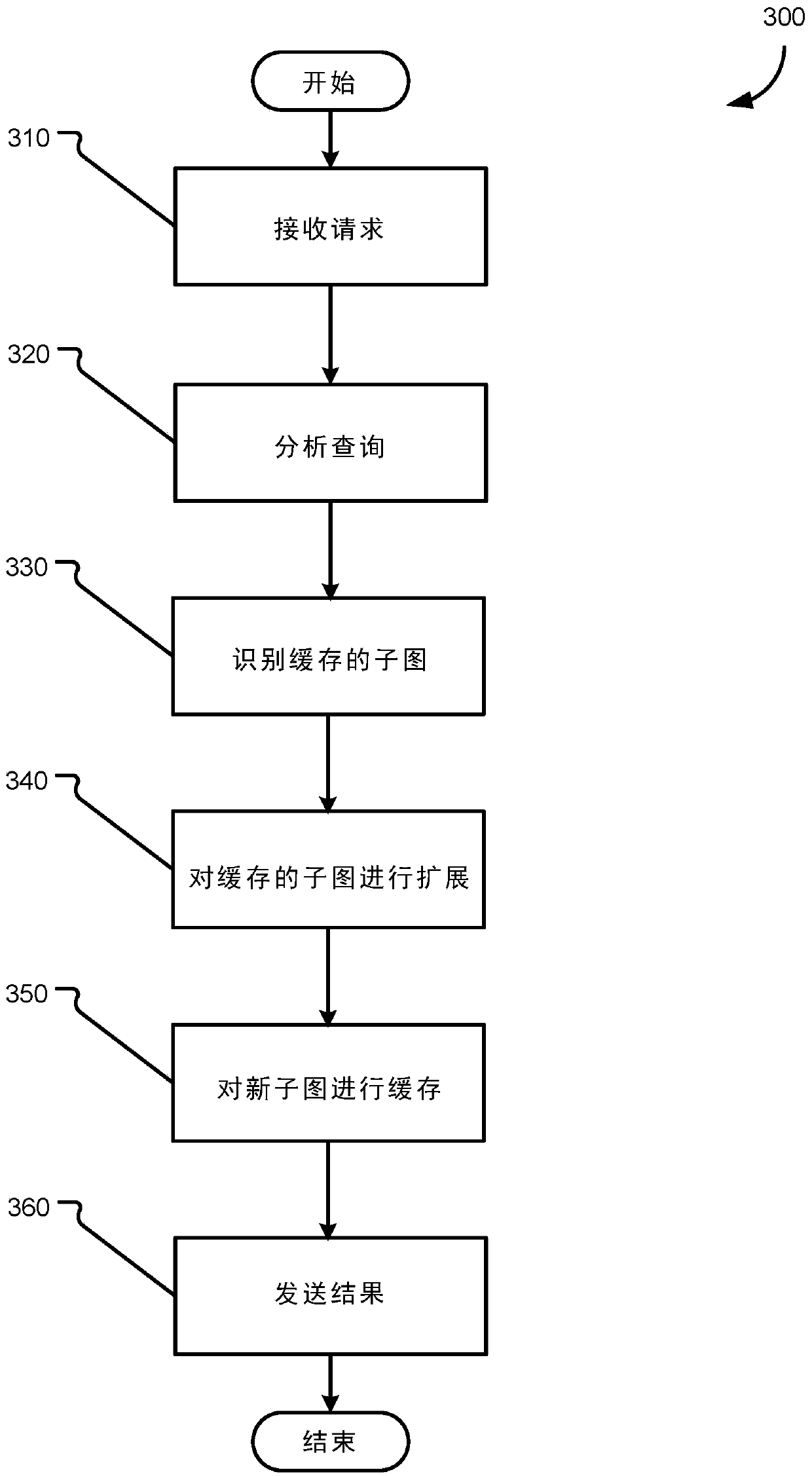 Caching of subgraphs and integration of cached subgraphs into graph query results