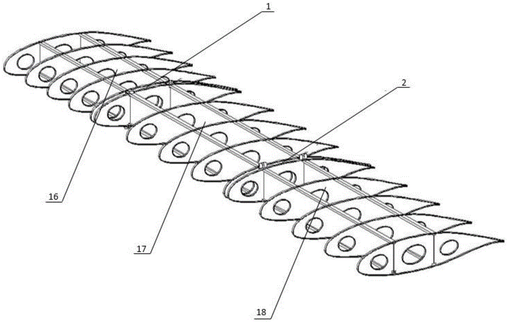 Novel folding wing and driving and deadlocking mechanism