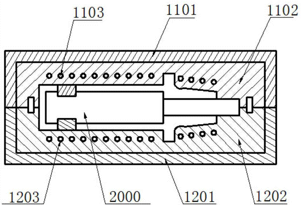 Wax injection mold for investment casting of hollow turbine blades and method for rapidly manufacturing wax injection mold