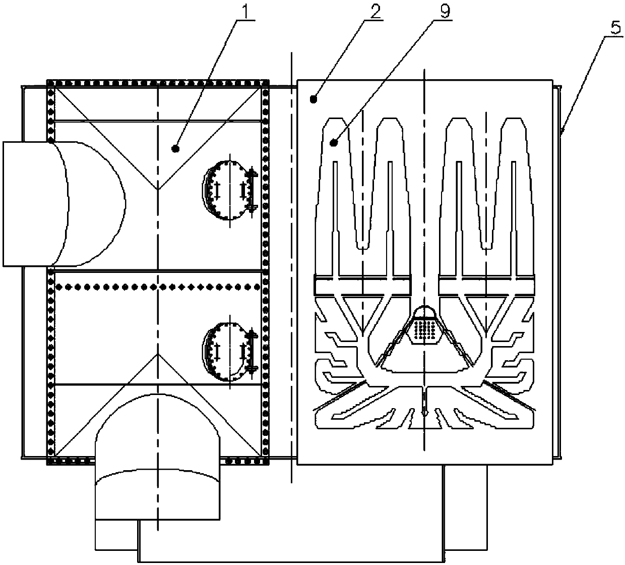 A new type of pipe layout condenser