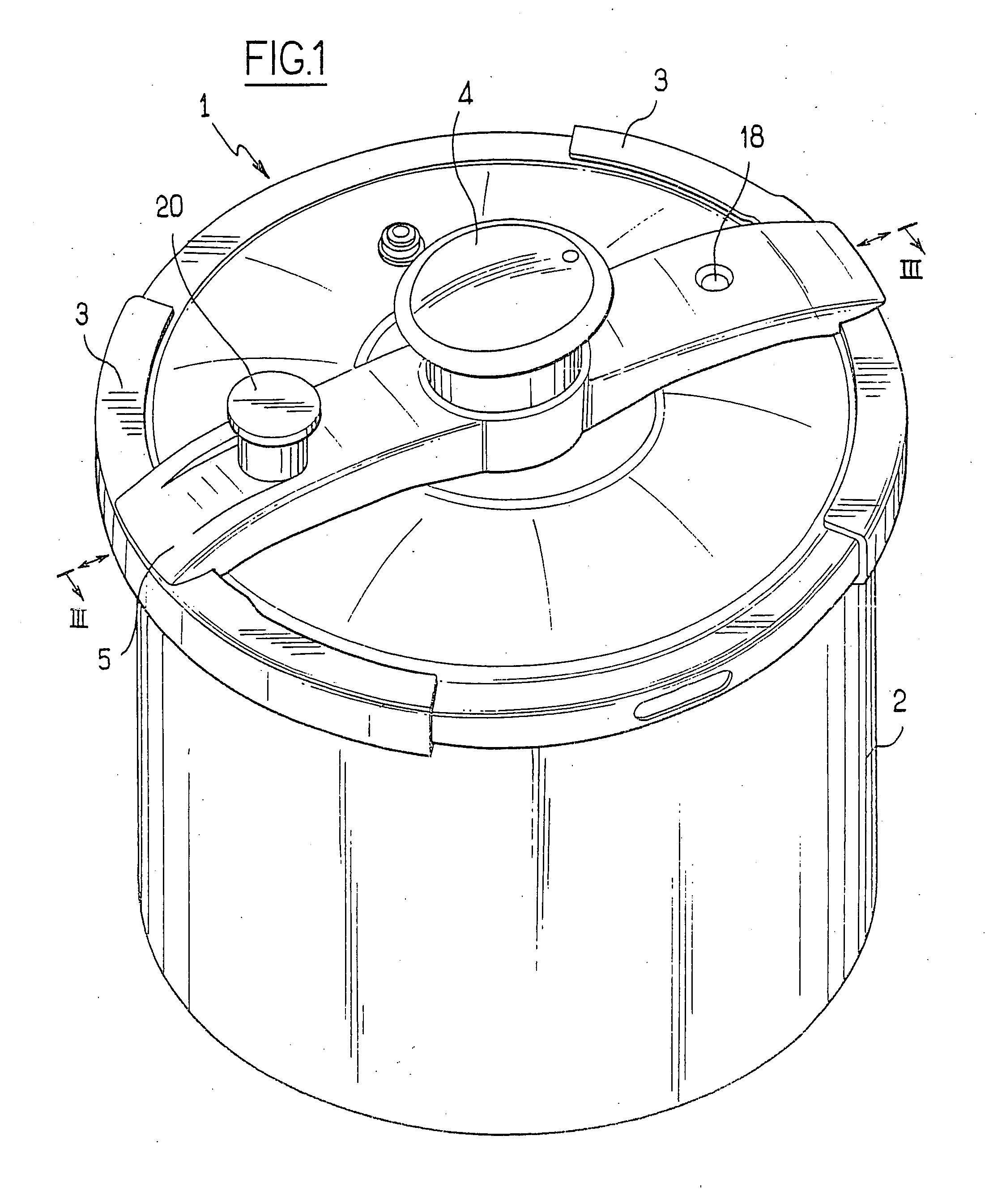 Pressure cooker with a lid having moving jaws