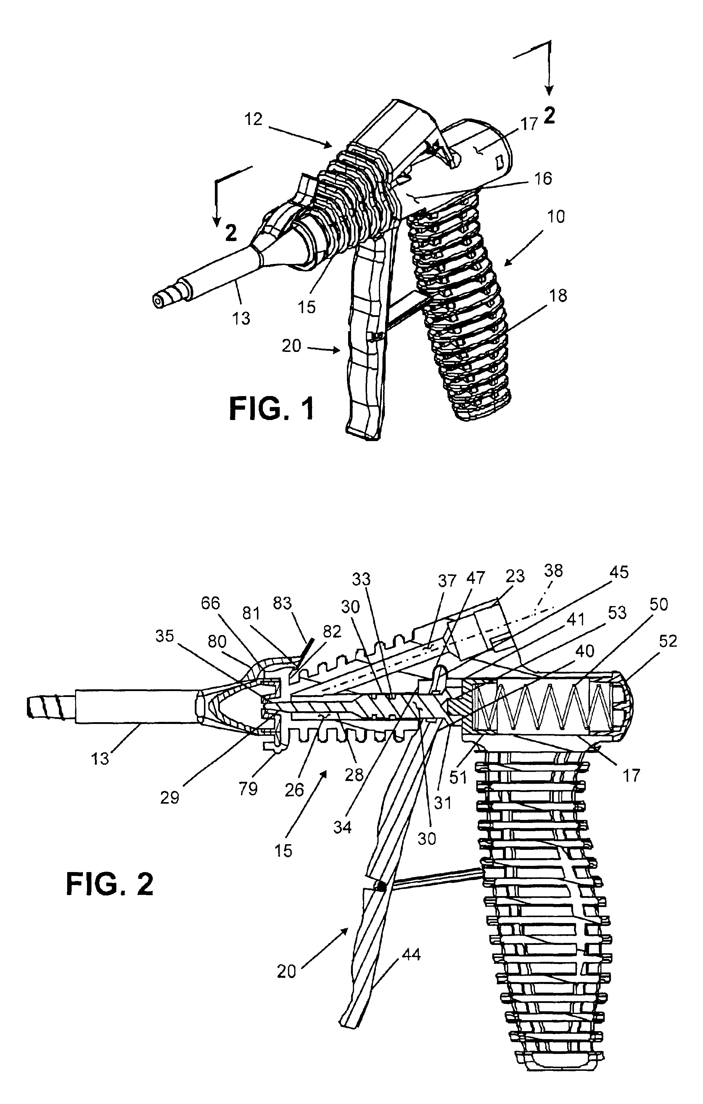 Two-component dispensing gun nozzle