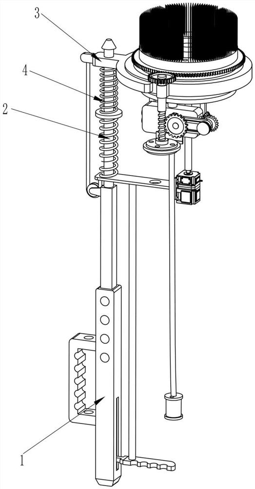 Bulb cleaning type mounting equipment for mine ceiling lamp