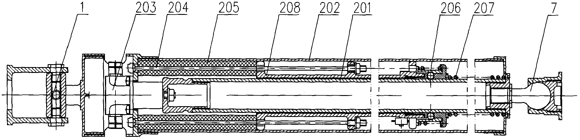 A detector landing buffer mechanism