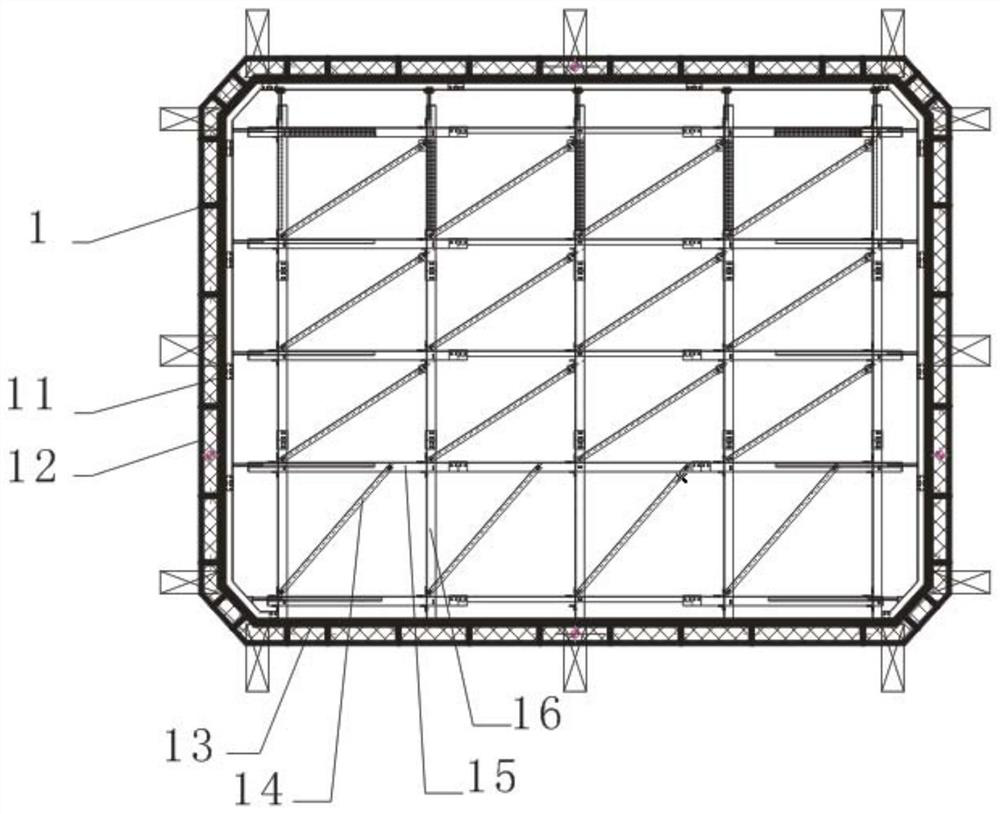 Formwork support adjustment parts and structural system of light steel support formwork for special-shaped cave construction