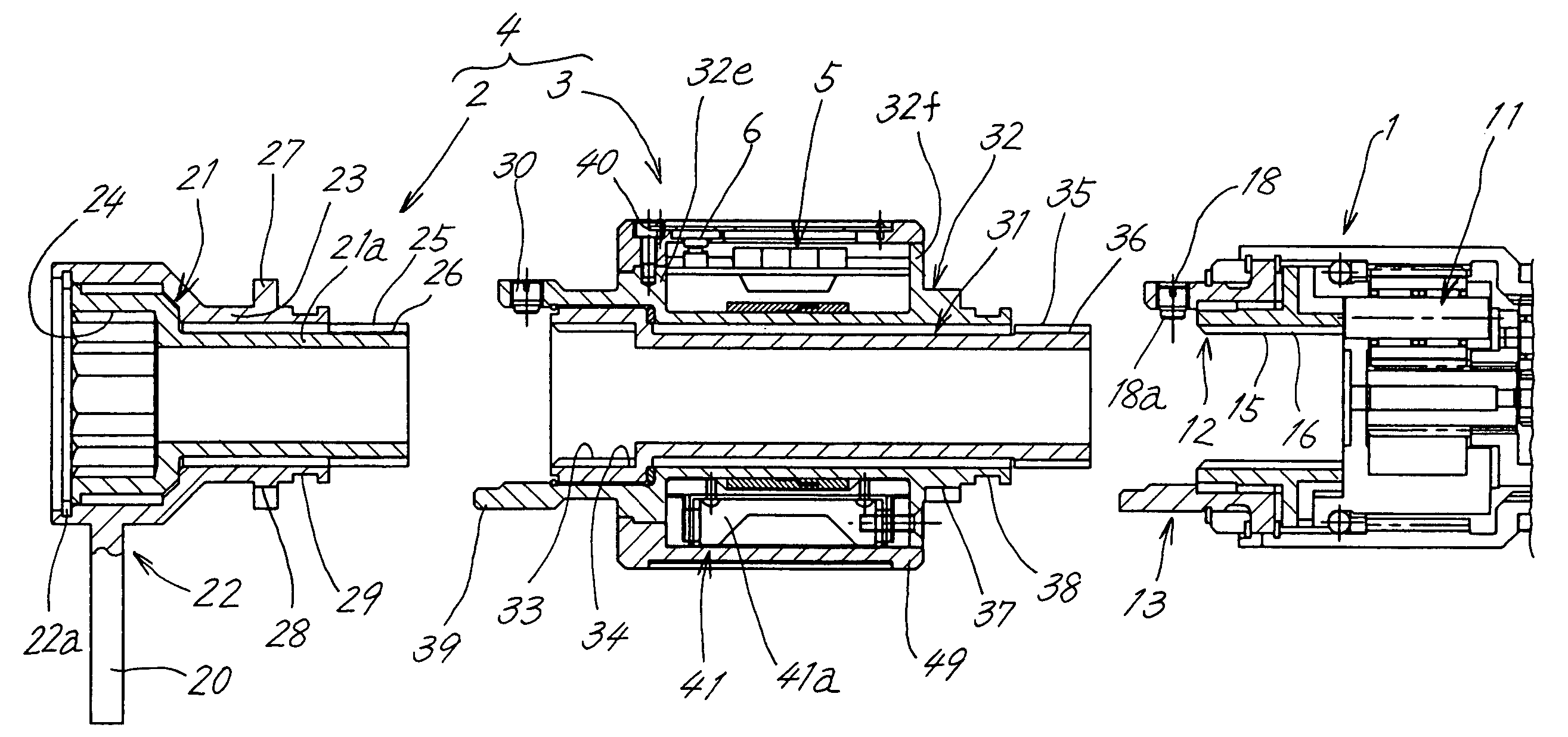 Tightening torque measuring unit and torque indicating tightening device