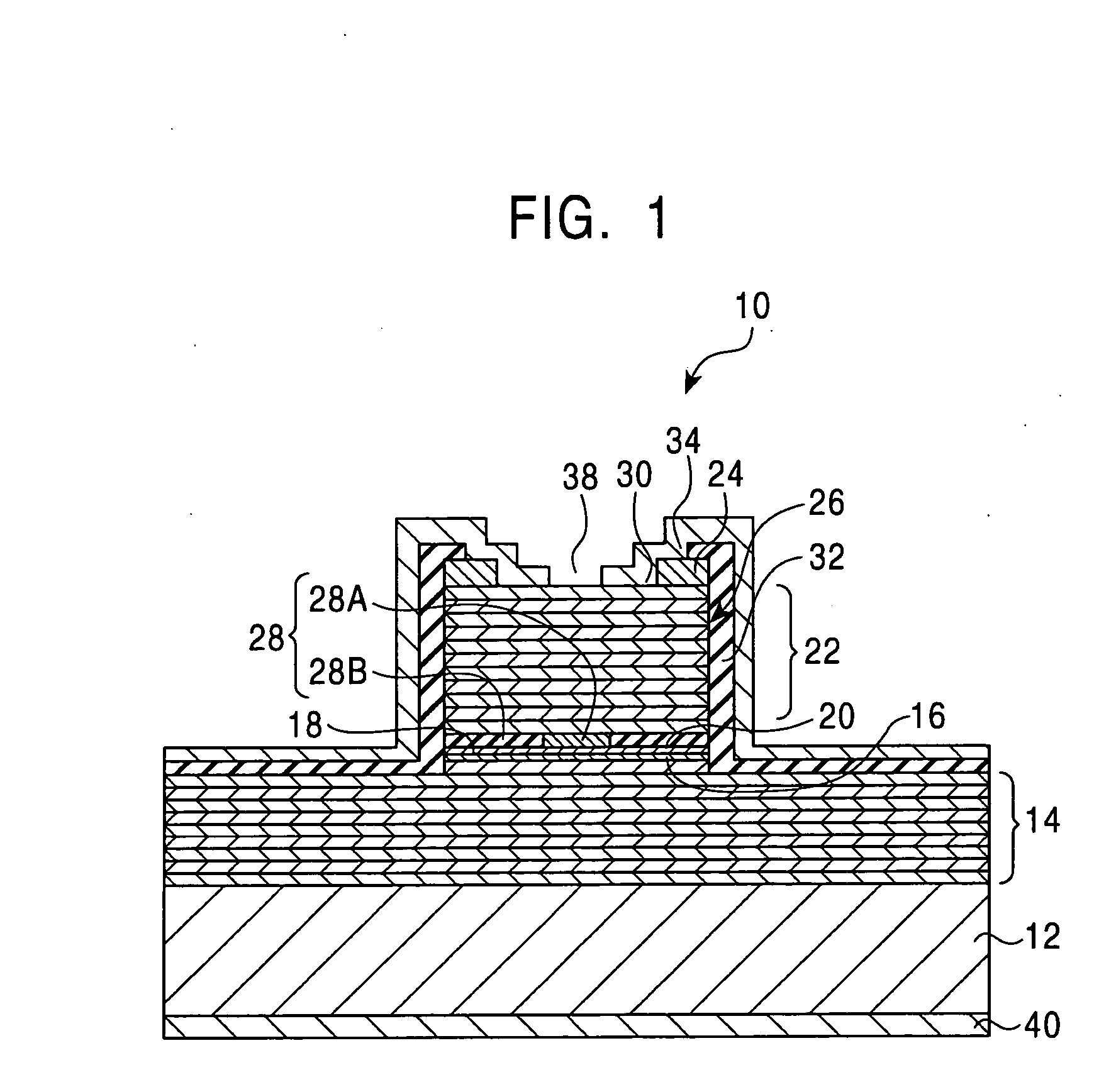 Surface light emitting semiconductor laser element