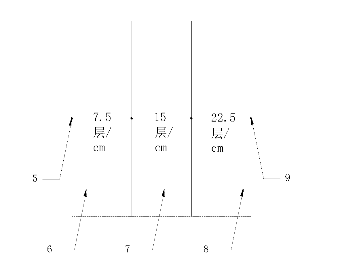 Multi-layer low-temperature heat insulation structure arranged in density-variable mode