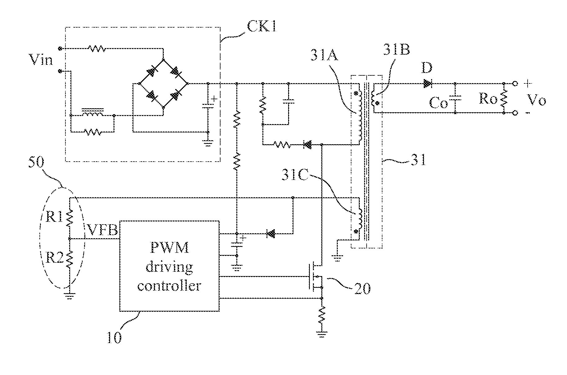 Power control apparatus with dynamic adjustment of driving capability