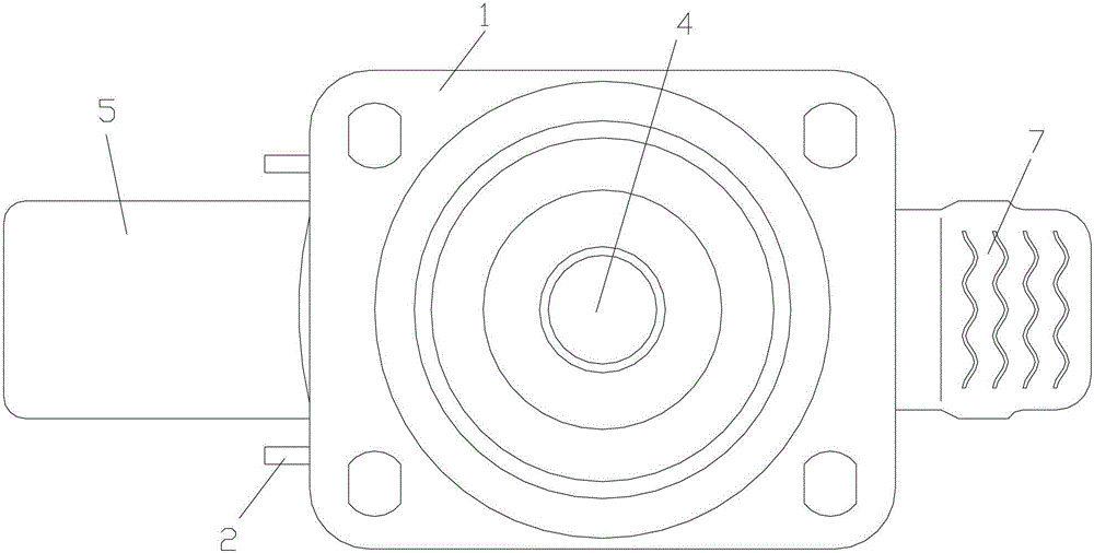 Heavy front-brake braking caster