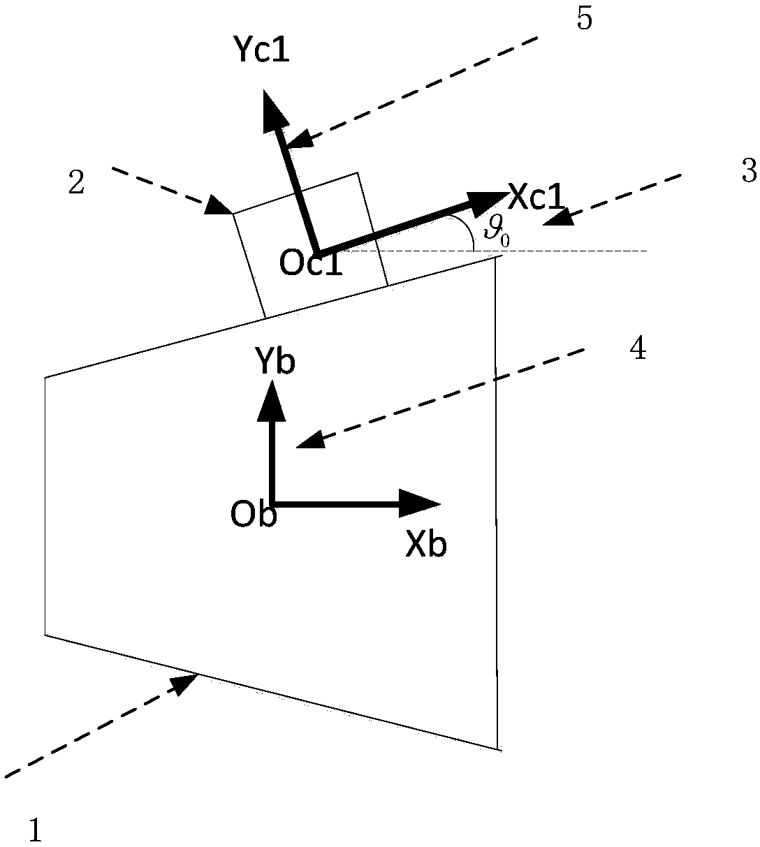 Method for solving attitude angle of swinging spray nozzle