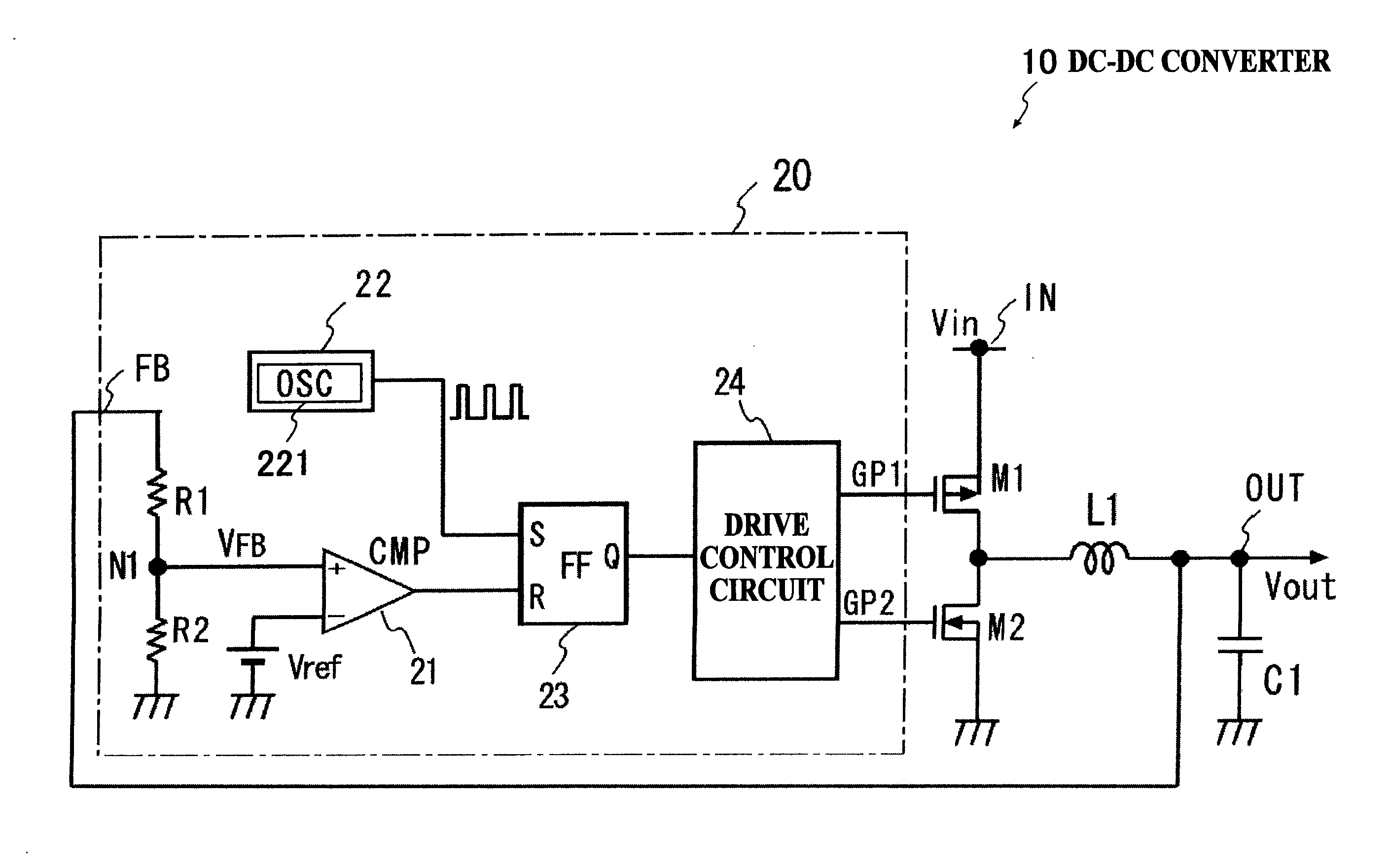 Dc-dc converter and switching control circuit