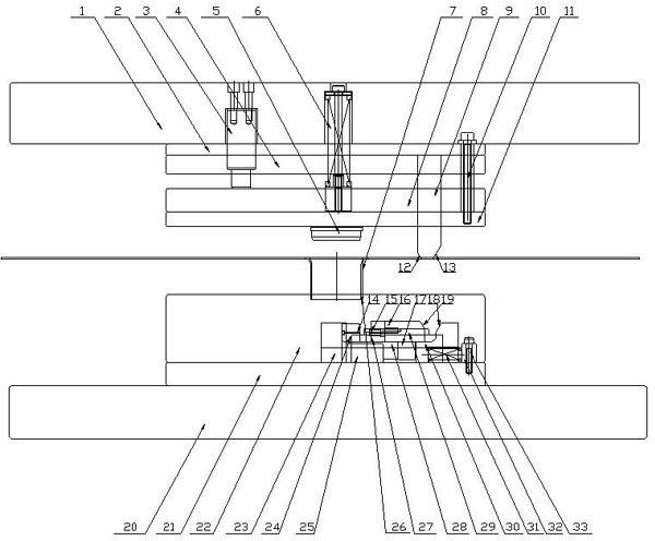 Double-acting tapered wedge forming mechanism