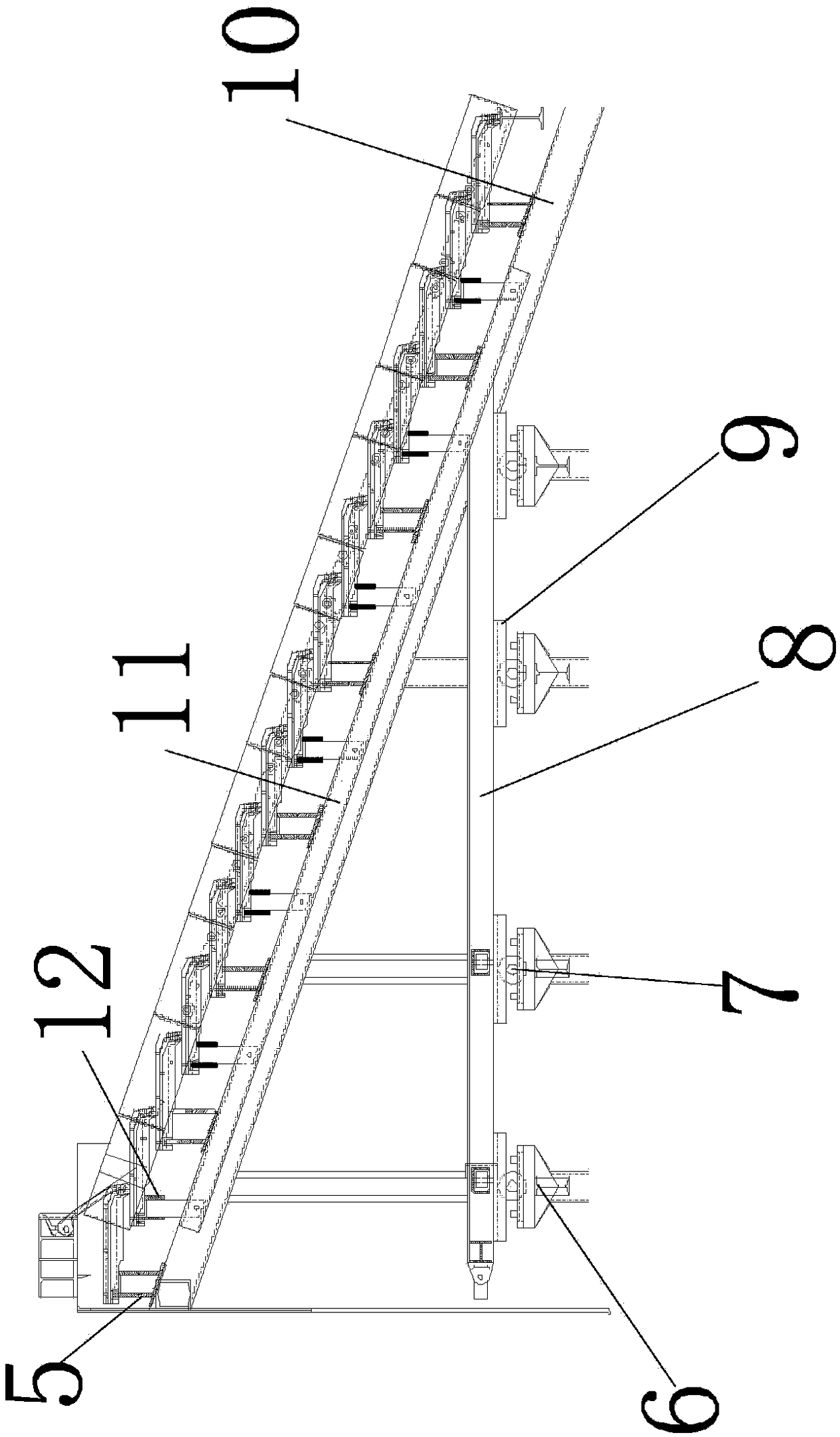 Three-stage type hydraulic driving biomass reciprocating fire grate