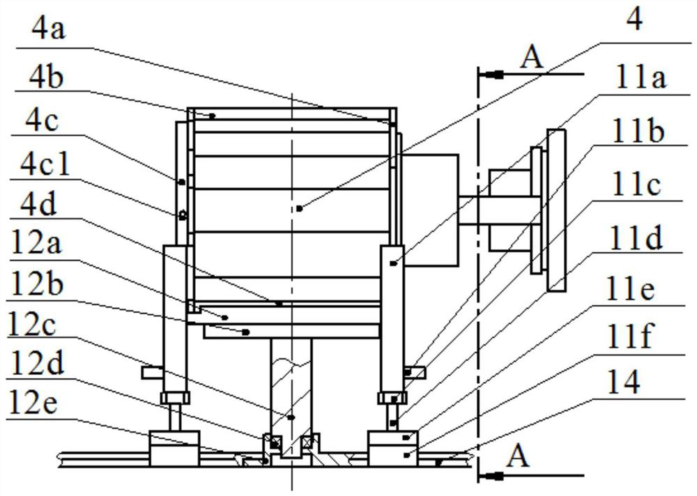 A device and method for precise docking of a frame-type detection mechanism and a cabin body