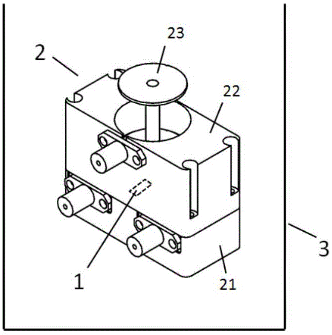 Adjustable transmission sub quantum bit system based on oxygen-free copper rectangular resonant cavity