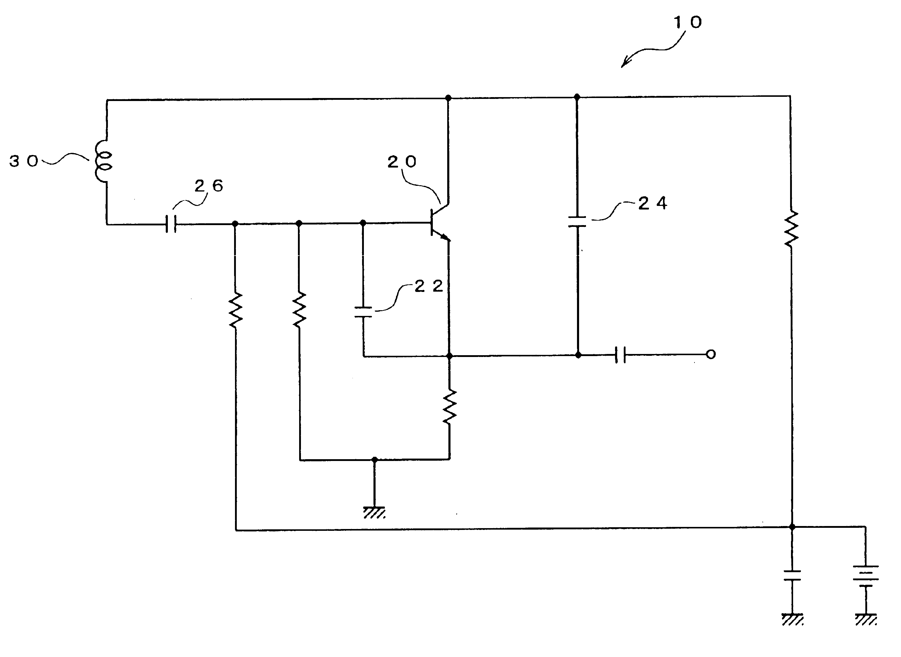 LC oscillator formed on a substrate