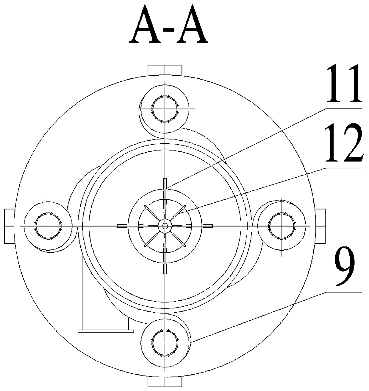 A waste tire fine rubber powder classifier