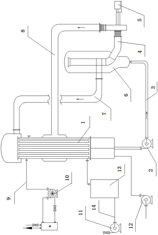 A sewage treatment device based on mechanical recompression technology