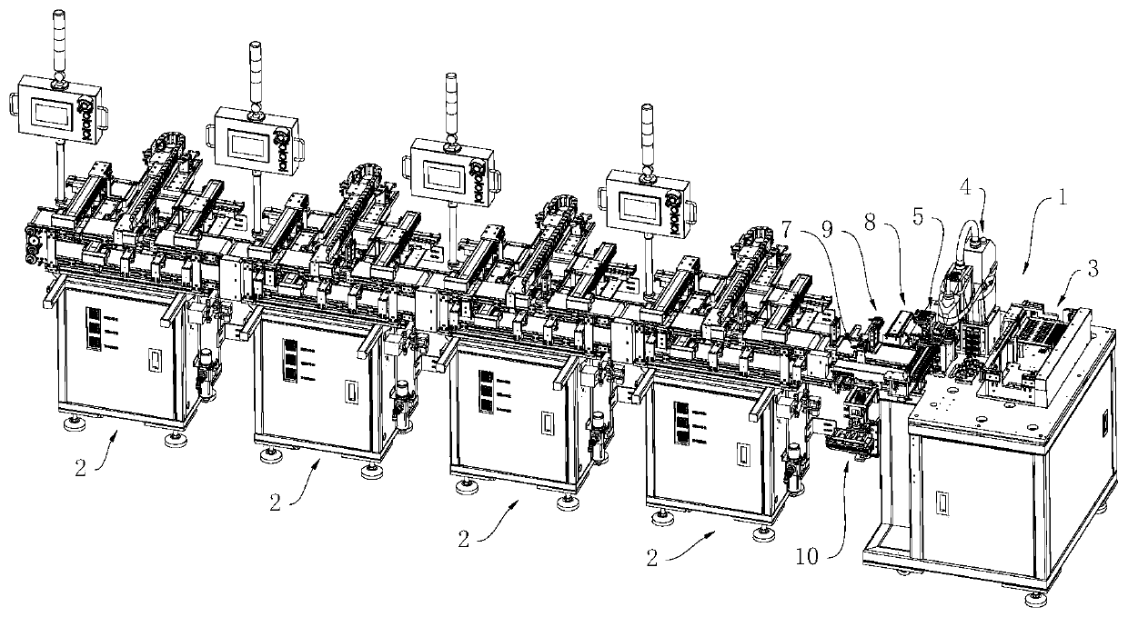 Automatic feeding and discharging integrated machine and hot-pressing production line