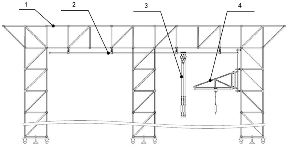 Gravity compensation device for step-by-step expansion type solar wing ground test