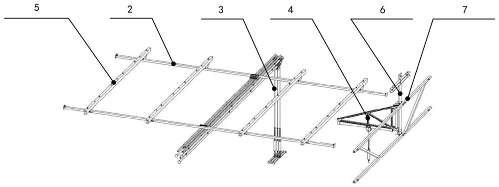 Gravity compensation device for step-by-step expansion type solar wing ground test