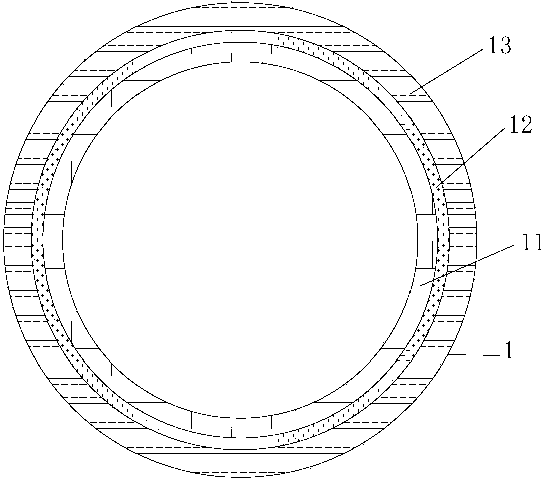 Small-thickness glass reinforced plastic chimney