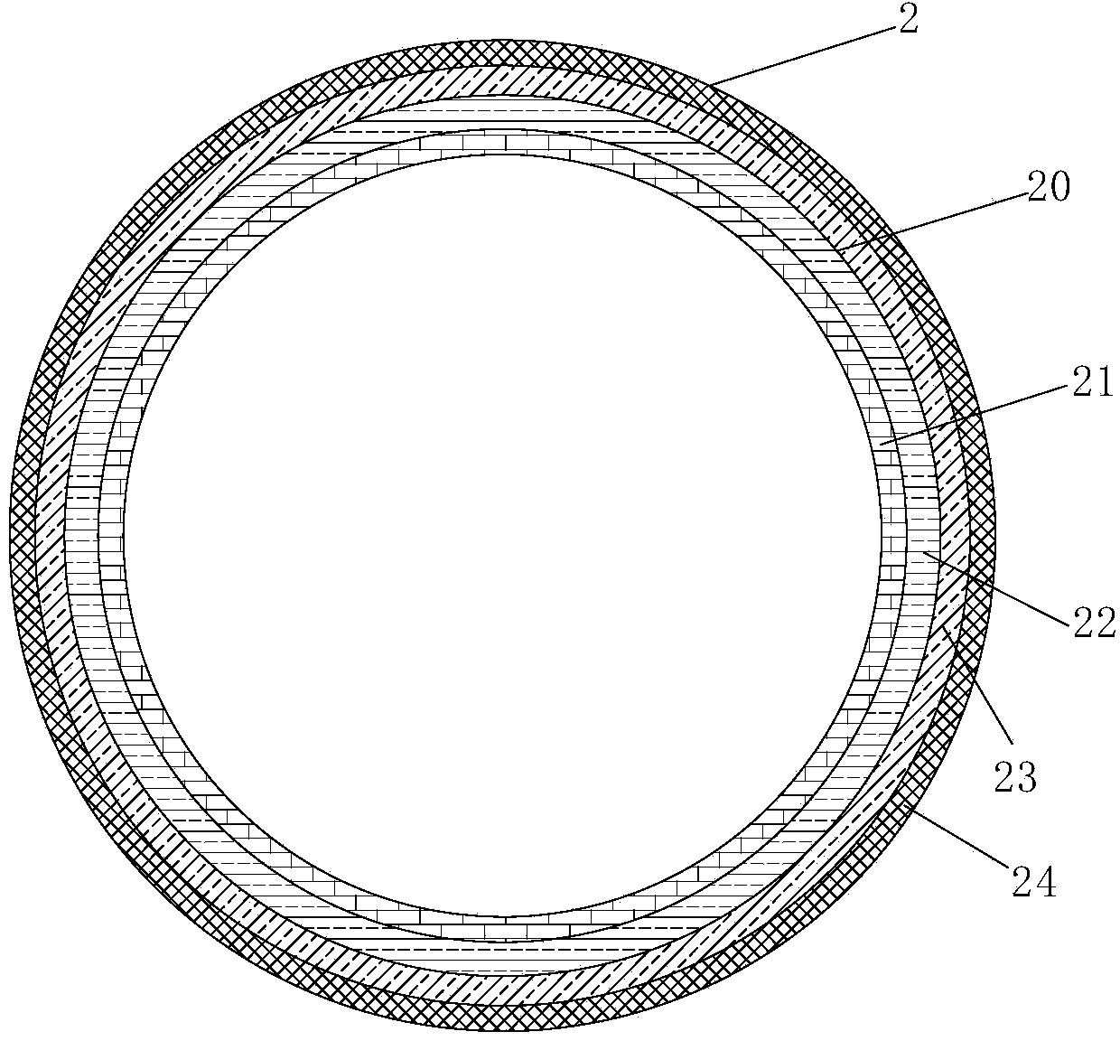 Small-thickness glass reinforced plastic chimney