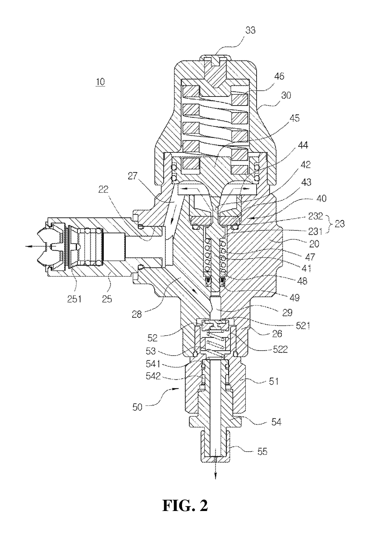 Safe valve for high pressure regulator