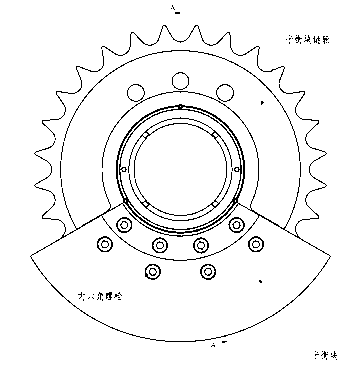 Installation method for balance weight