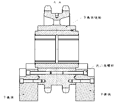 Installation method for balance weight