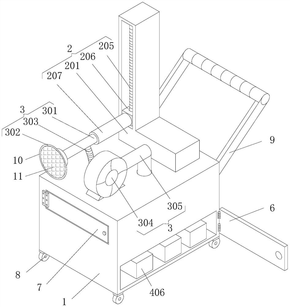 Air sampling device for environment detection