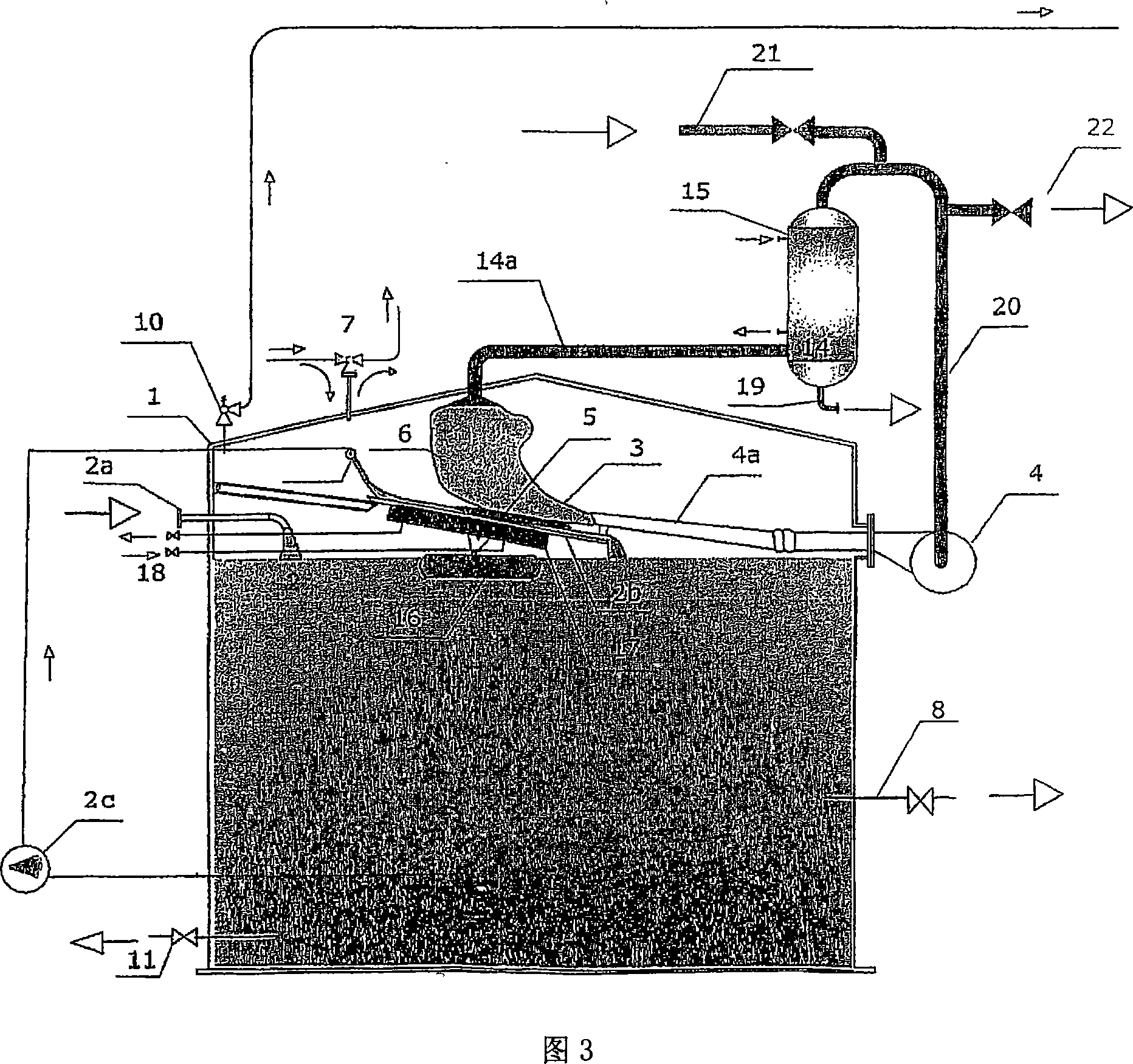 Process and device for separation of liquids emulsified in mixtures of liquids and gases dissolved in mixtures of liquids and gases by localized pressure reduction