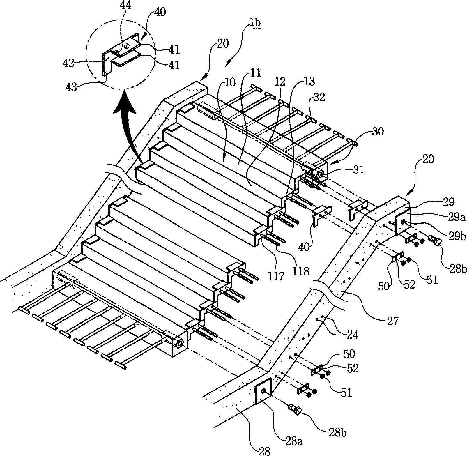 Precast stairway system, unit structure thereof, and method of constructing stairway system using the same