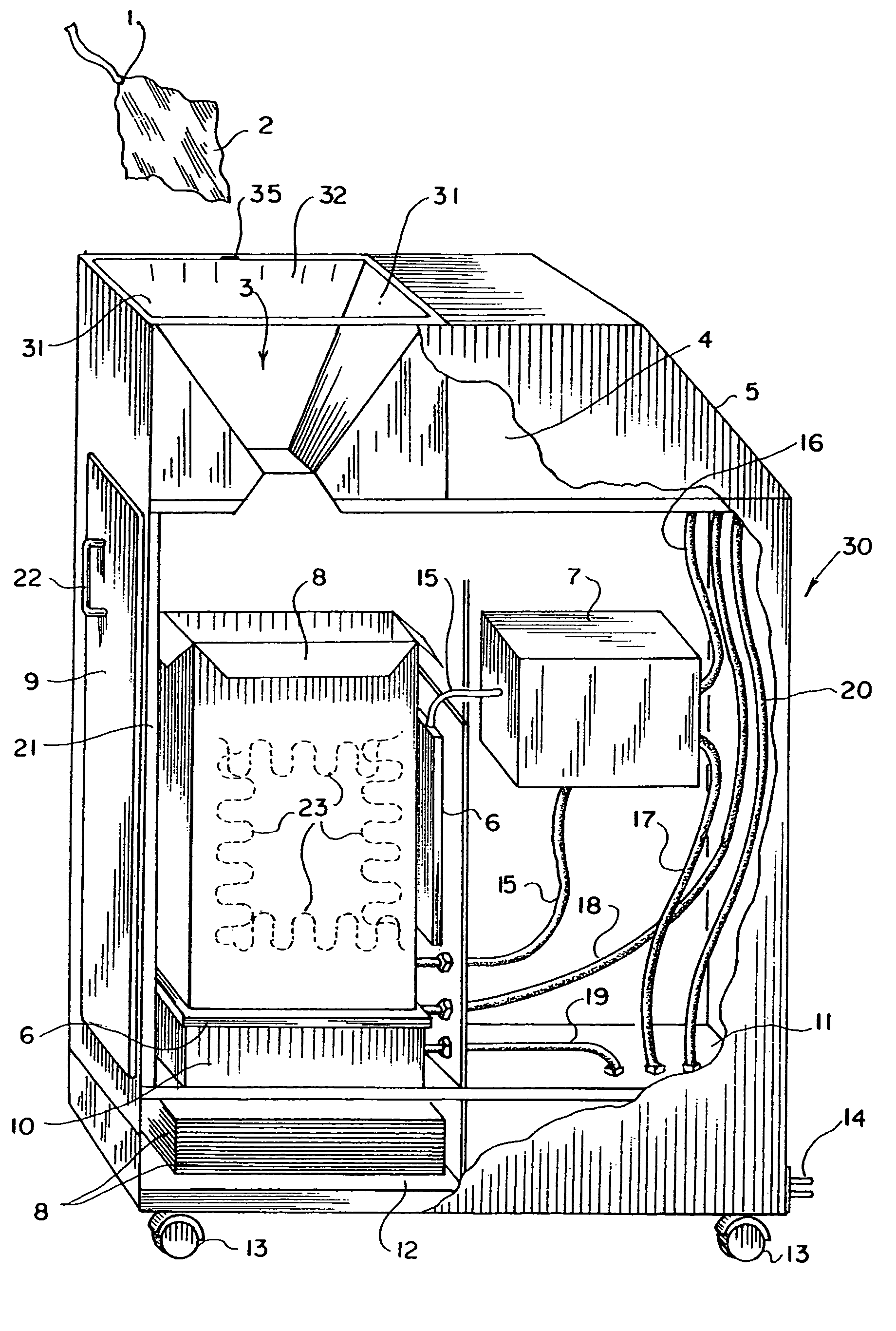 Automatic surgical sponge counter and blood loss determination system