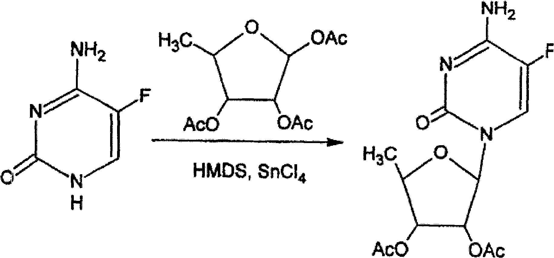 Preparation method of 2',3'-di-O-acetyl-5'-deoxy-5-fluorocytidine