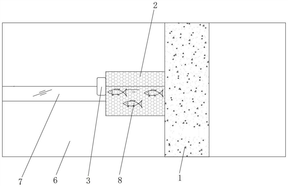 Device and method for preventing freezing damage to wading structures