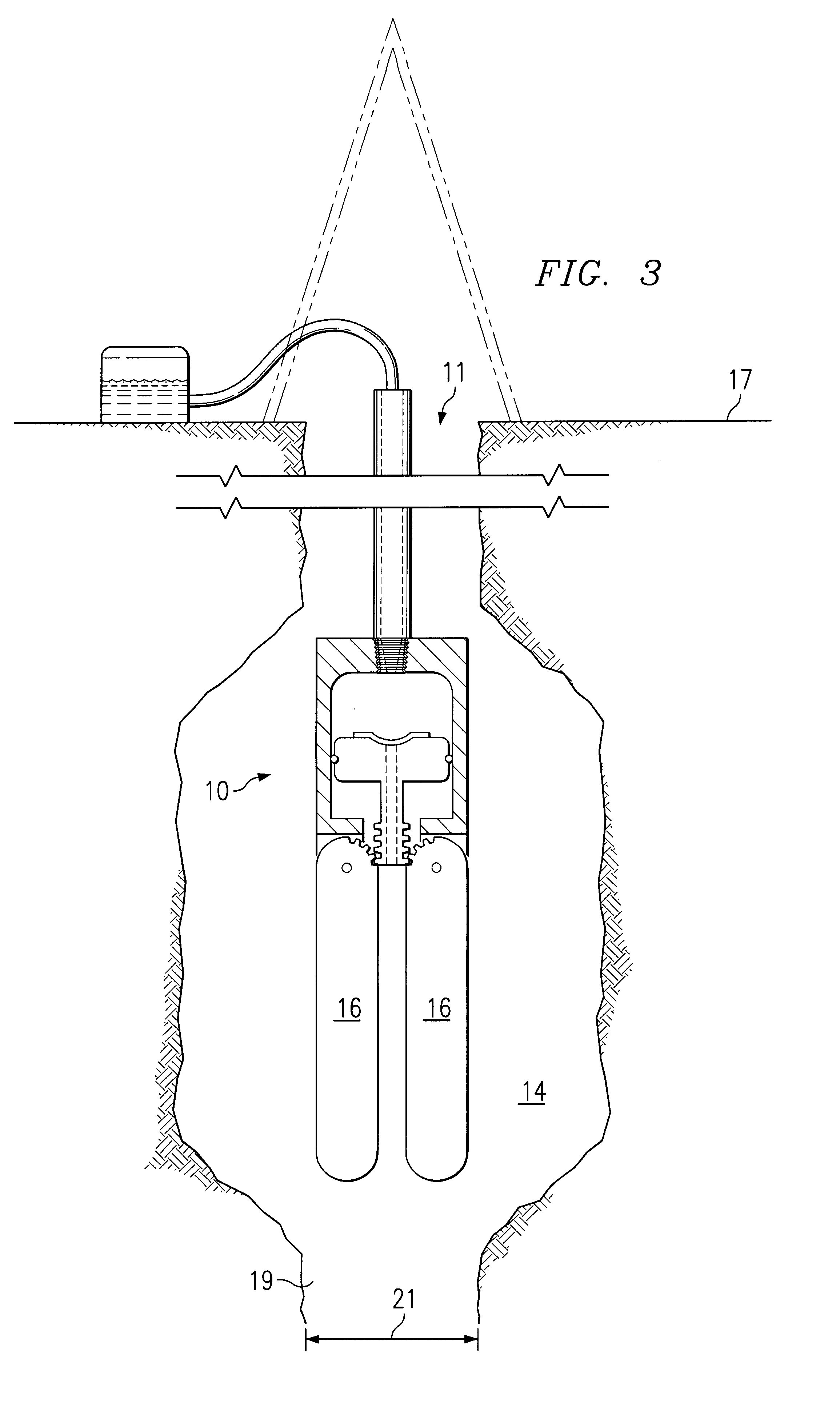 Cavity positioning tool and method