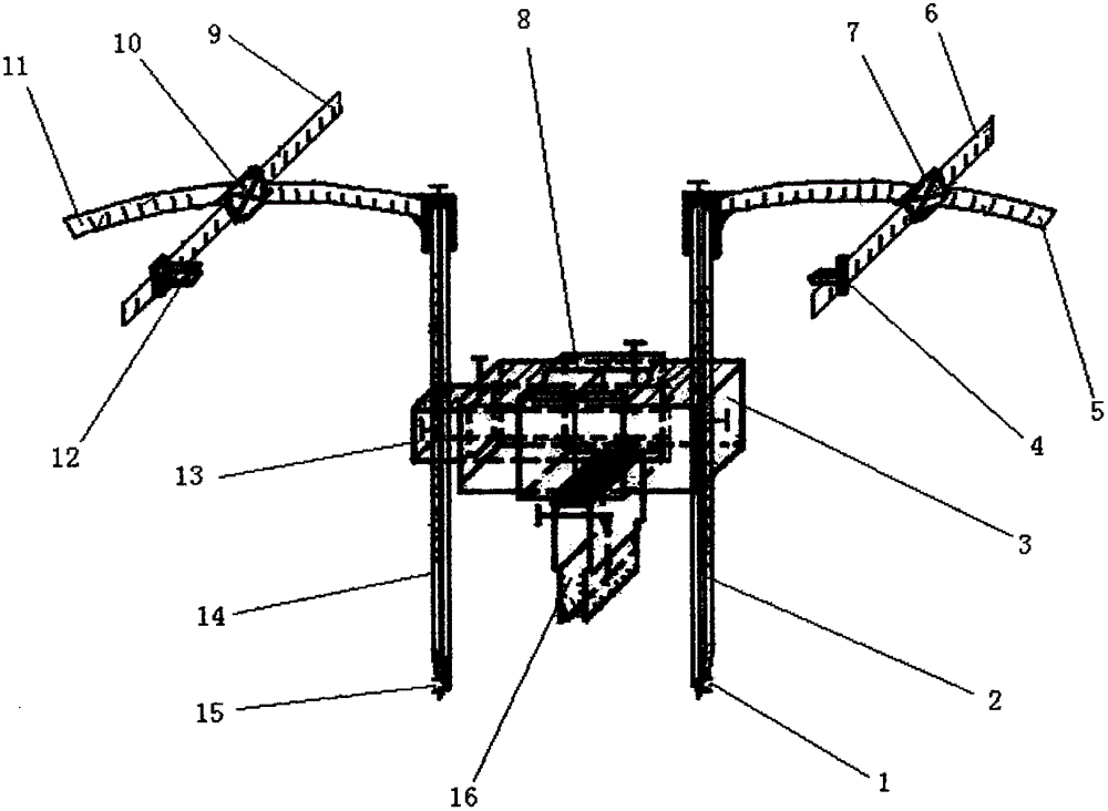 Bilateral pedicle screw horizontal plane angle and sagittal plane angle marking instrument