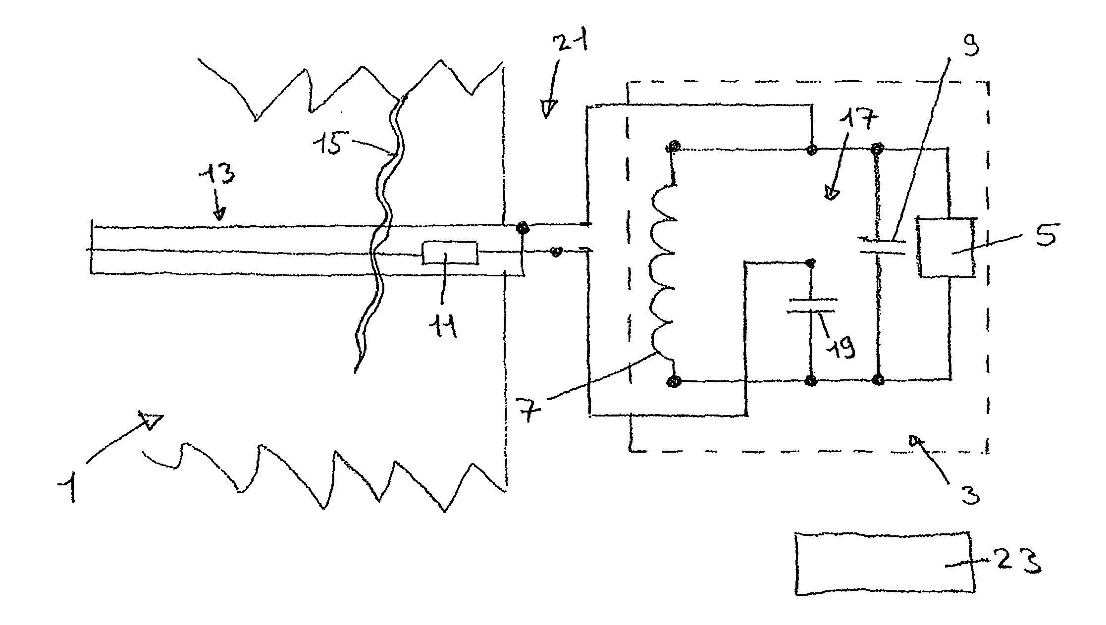 Irregularity detection in a structure of an aircraft