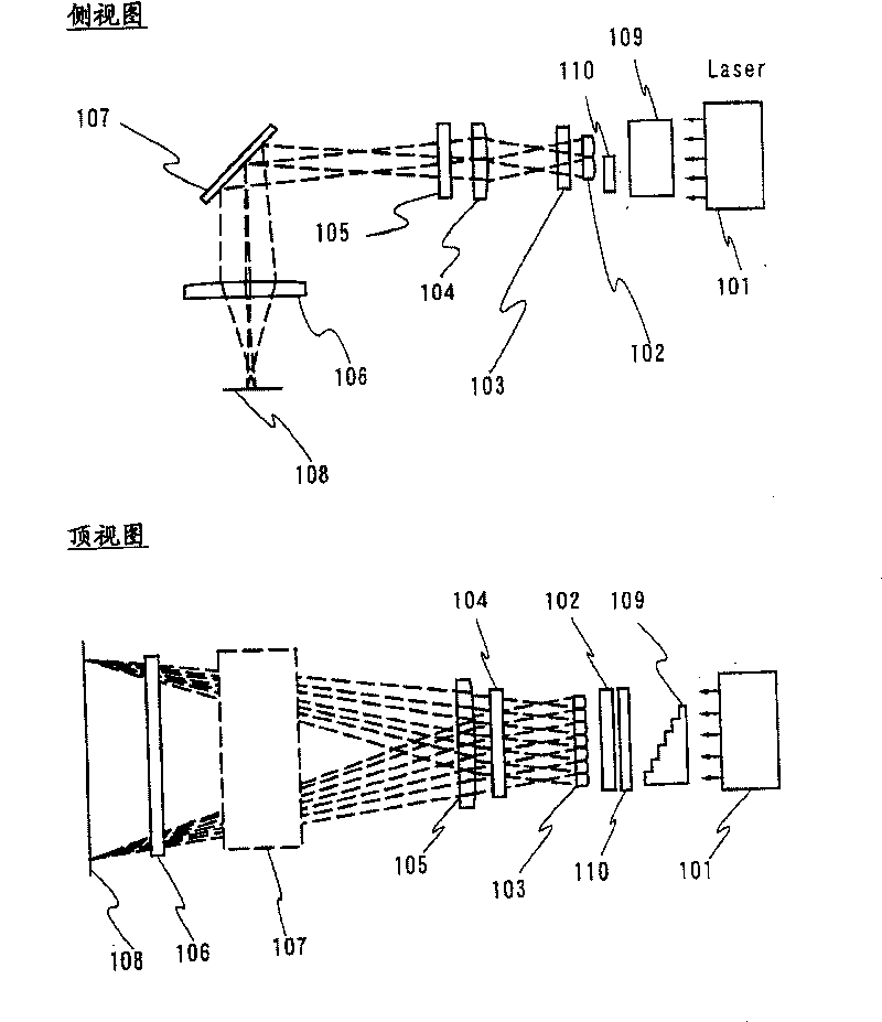 Method for processing beam, laser irradiating apparatus and method for manufacturing semiconductor device