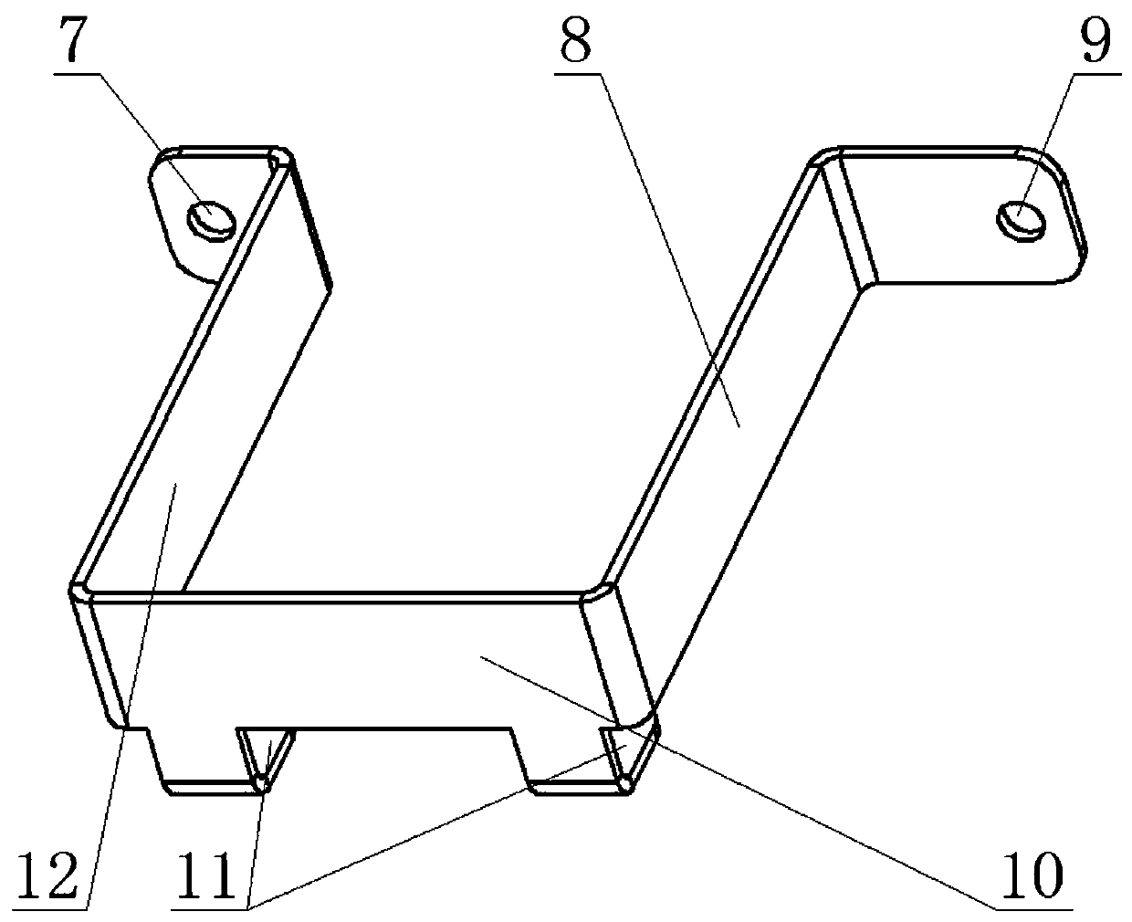 Storage battery fixing frame