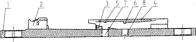 Manufacturing method of railway switch block cast slide plate