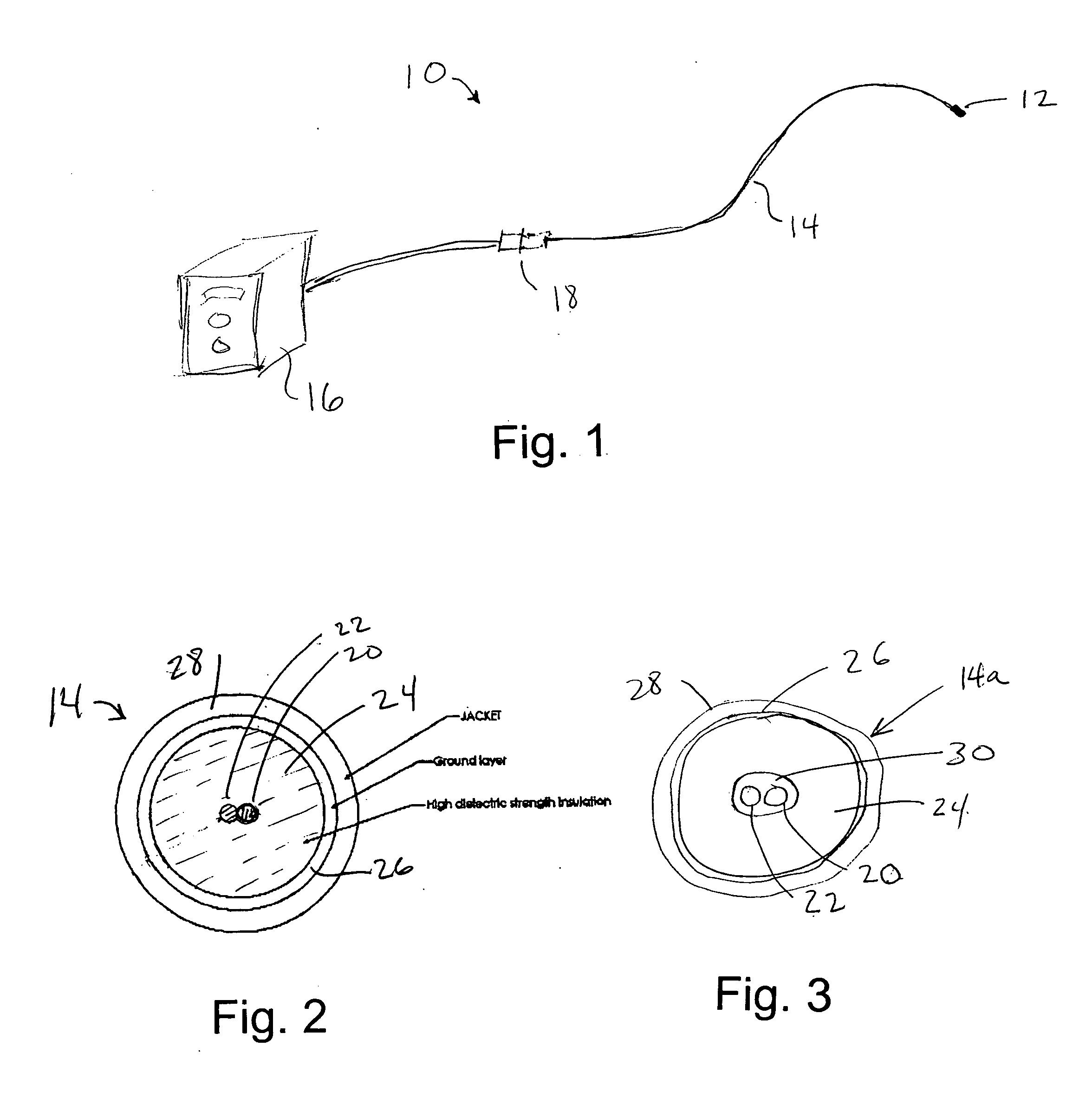 High voltage cable for a miniature x-ray tube