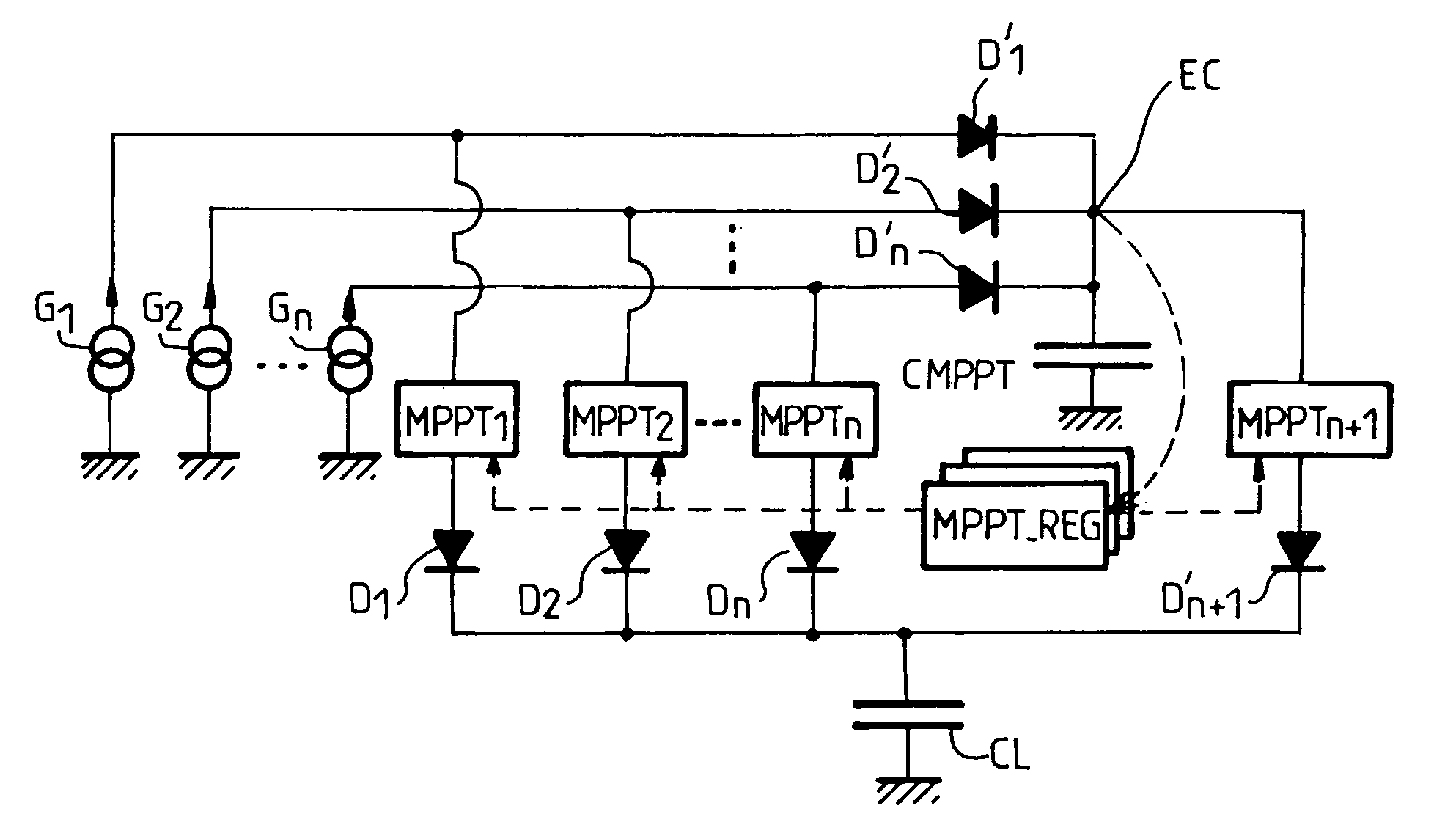 Power-maximizing electrical energy generation system